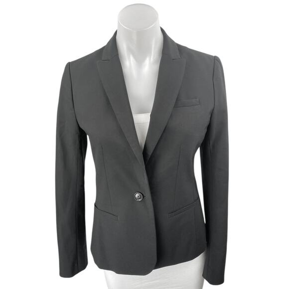 Banana Republic Women's Black Wool Long Sleeve Classic Fit Blazer Coat Jacket 0 - Picture 1 of 4